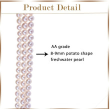 Pearl Beads 8-9mm AA Grade Pearl Potato Shape Freshwater Pearls